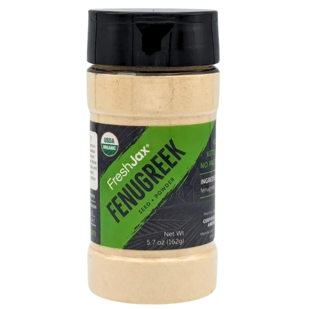 FreshJax Organic Fenugreek Seeds Powder – 5.7 oz Non-GMO, Gluten-Free, Keto, Paleo, Non-Radiated, No Preservatives – Premium Organic Fenugreek Seasoning Handcrafted in Jacksonville