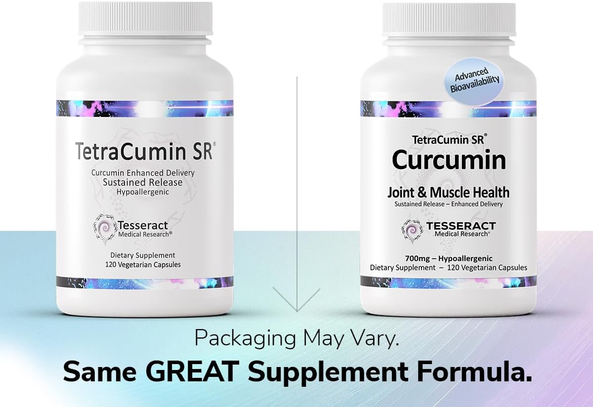 TetraCumin SR Joint Support Supplement, Sustained Release Turmeric Curcumin Metabolite, Proprietary Joint Supplements for Women & Men, Helps Promote Muscle & Joint Health, 120 Capsules