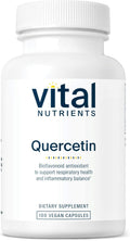 Vital Nutrients Quercetin | Vegan Quercetin Supplement with Bioflavonoids for Sinus, Respiratory, Heart, & Immune Function Support | Gluten, Dairy, Soy Free | 500mg | 100 Capsules