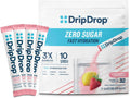 DripDrop Sugar Free Hydration Packets - Zero Strawberry Lemonade - Single Serve Electrolytes Powder Drink Mix - Non-GMO, Gluten Free, Vegan - 32 Sticks