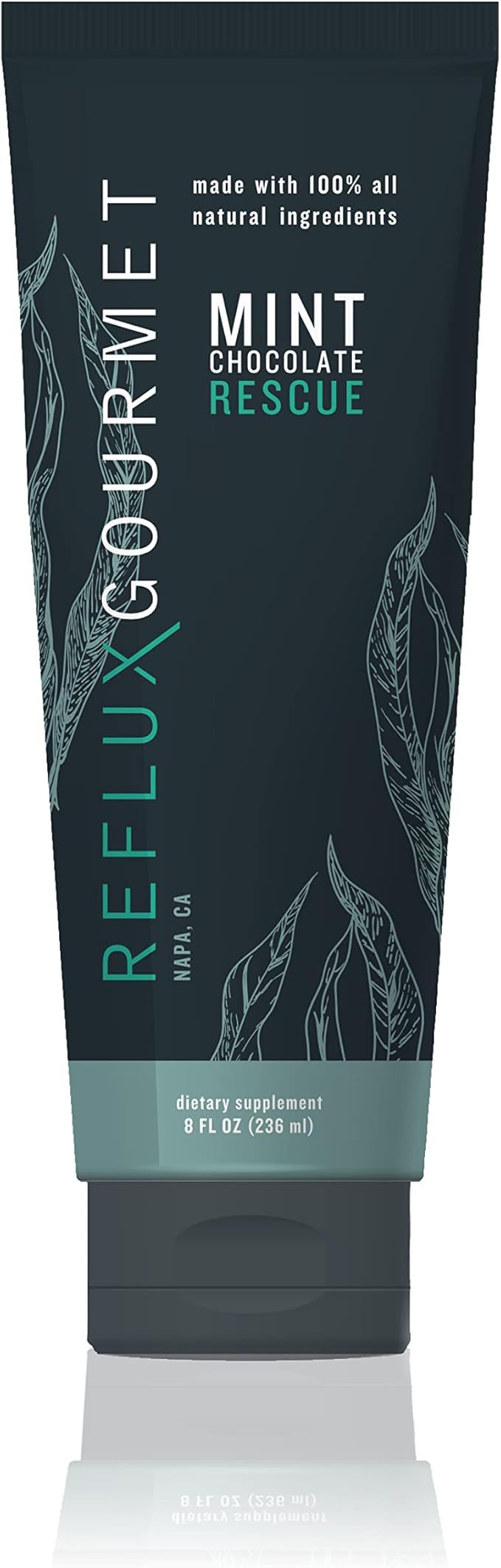 REFLUX GOURMET - Mint Chocolate Rescue All-Natural Alginate Therapy, Acid Reflux, GERD, LPR, Heartburn Relief, Made from All Natural Ingredients Considered Safe for Children and Pregnant Women