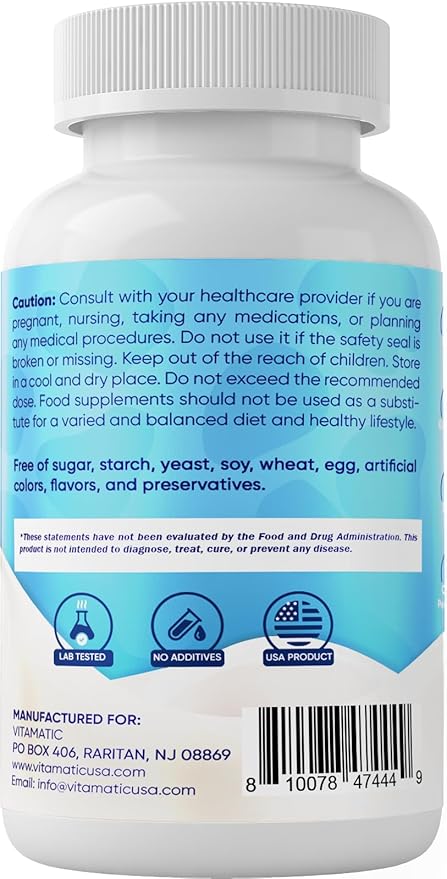 Vitamatic Bovine Colostrum Supplement 1000 mg per Serving - 50% Highest IgG - Supplement for Gut Health, Hair Growth, Beauty, Muscle Recovery, & Immune Support - 120 Capsules - 2 Pack