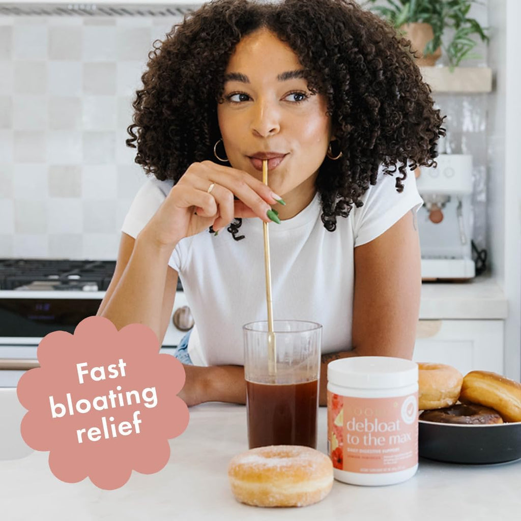 Boobie Debloat to The Max | Rapid Debloating for Women & Men | L-Glutamine and Marshmallow Root for Gut Health | Lemon Hibiscus Flavor, 60 Servings