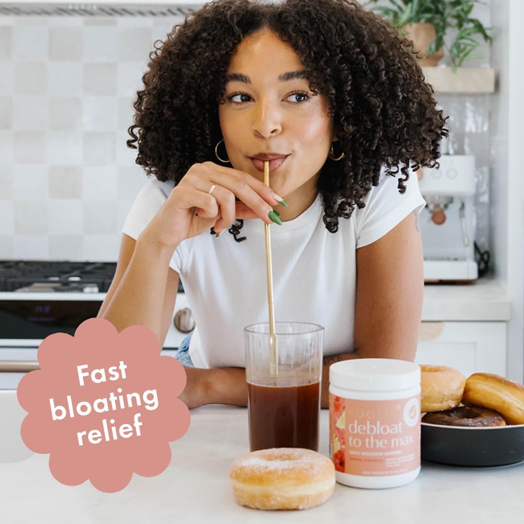Boobie Debloat to The Max | Rapid Debloating for Women & Men | L-Glutamine and Marshmallow Root for Gut Health | Lemon Hibiscus Flavor, 60 Servings