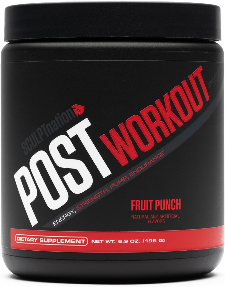 Sculpt Nation by V Shred Post Workout - Creatine Complex Post Workout Muscle Recovery and Builder with Energy Support, Creatine Monohydrate and Amino Acids, Fruit Punch Flavor - 30 Servings