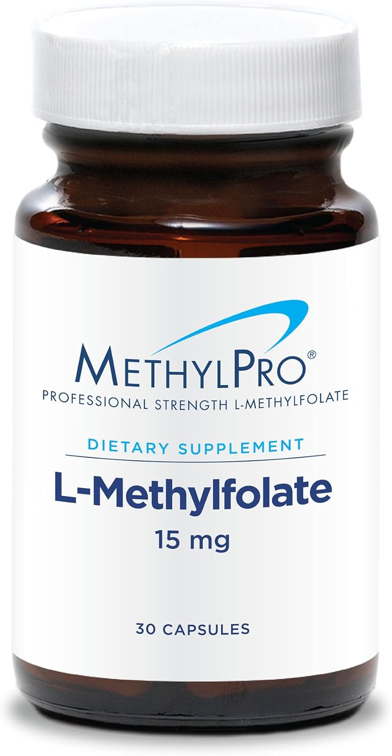 MethylPro L-Methylfolate 15 mg - L Methyl Folate, Methylfolate Supplement for Women & Men, Methylated Vitamin B9 (5-MTHF) for Brain Health, Focus, Calm - 30 Capsules (Pack of 1)