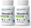 Puregen Labs Vitamin C 250 MG -Total 400 Tablets Supports a Healthy Immune System & Antioxidant Protection | Non-GMO | Gluten Free | Made in USA - 2 Pack