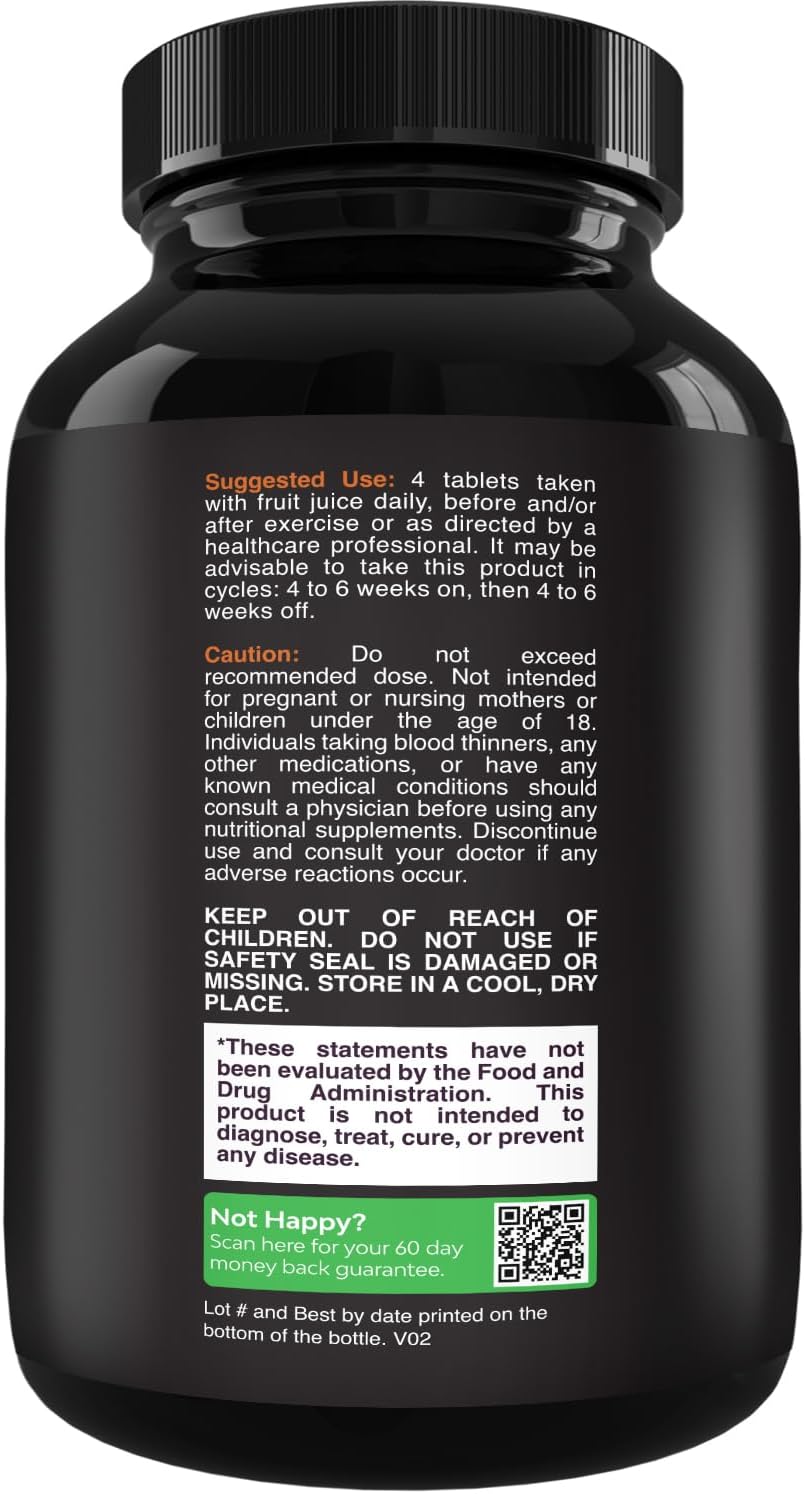 Natures Craft High Strength Tri Phase Creatine Tablets for Women & Men - Formula Blend of Creatine Monohydrate, 300mg HCL & Pyruvate Supplement - Muscle Mass Gain & Recovery Supplement - 120 Tablets