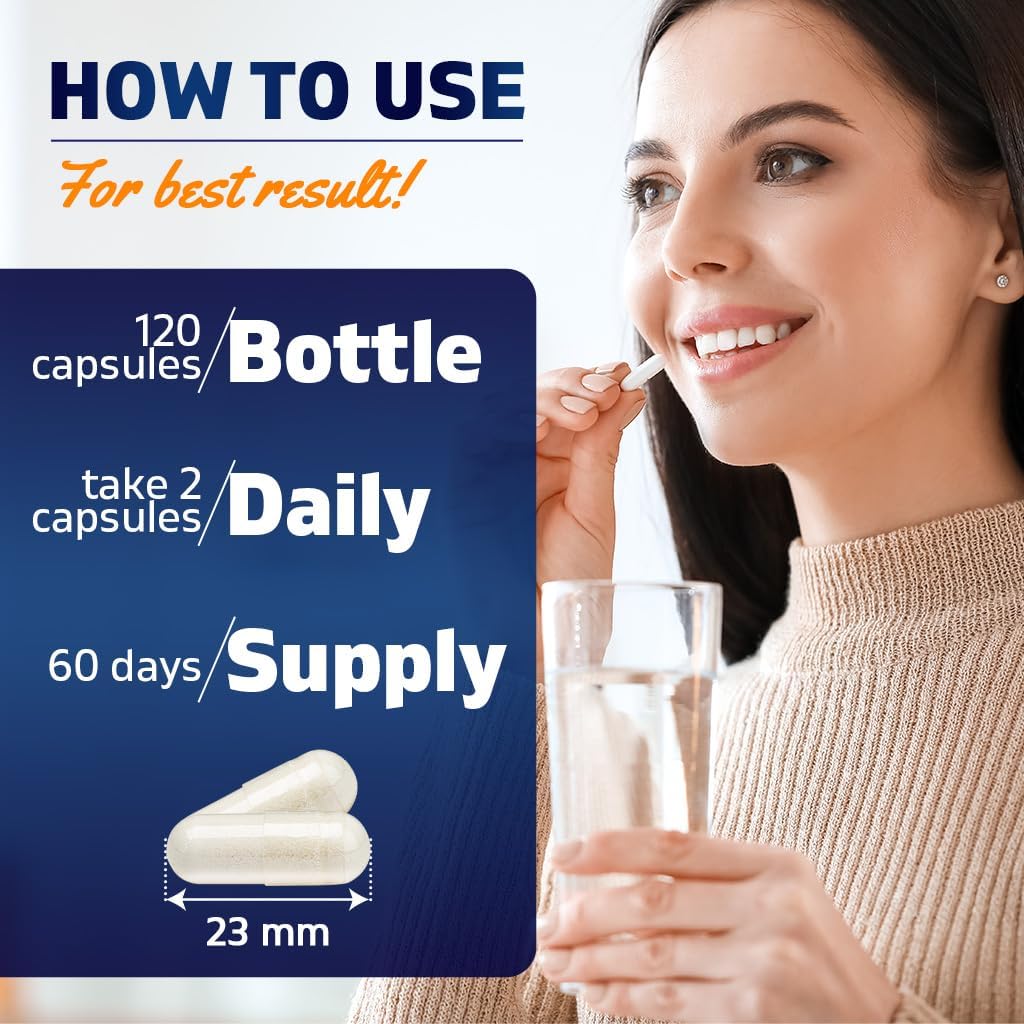 Vitamatic Hydrolyzed Keratin 500mg per Serving - 120 Vegetarian Capsules - Keratin Supplements for Healthy Hair Skin & Nails for Adults