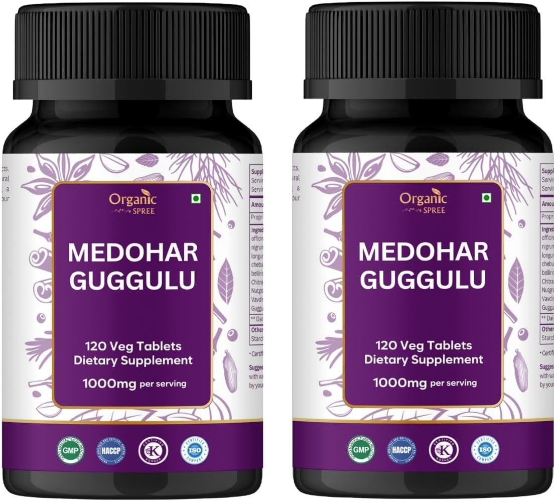 Medohar Guggulu 120 Tablets – Ayurvedic Formula – Supports Metabolism & Immune Health* - Pack of 2