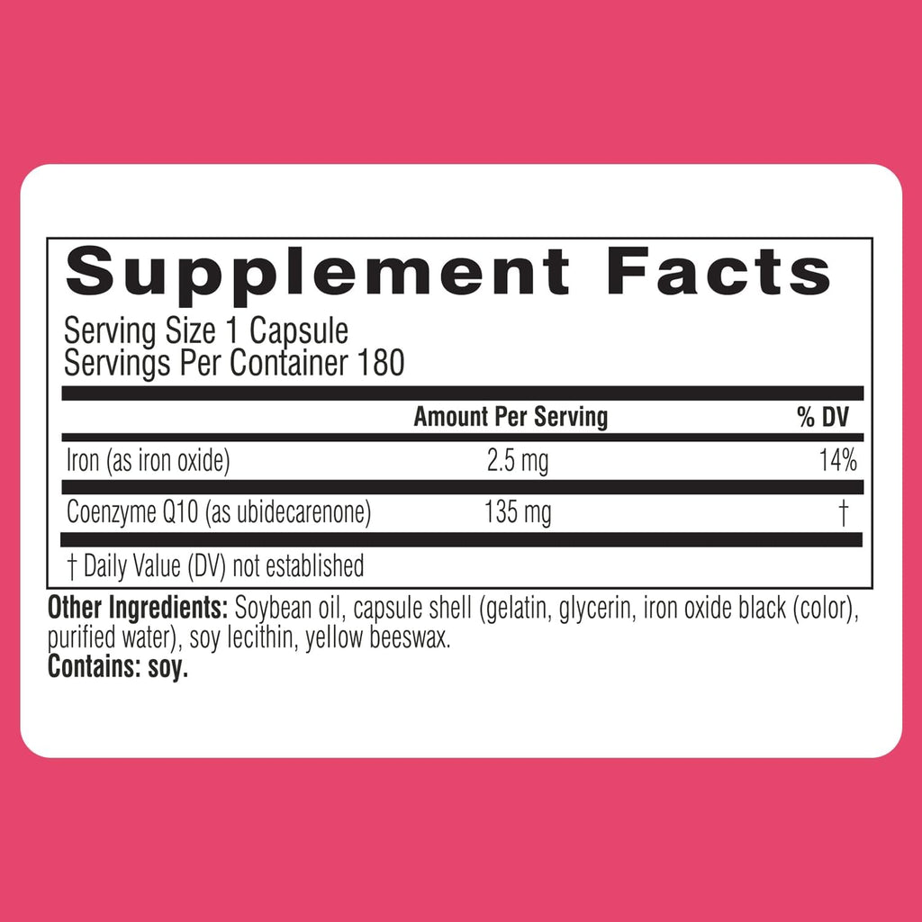 Swisse CoQ10 Supplement Co-Enzyme Q10 | 6 months Supply| Coenzyme Q10 Supports Heart Health and Ubiquinol Cellular Energy Production | CQ10 Antioxidant Support| Co Q 10 Supplement 135mg | 180 Softgels