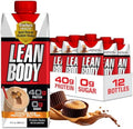 Lean Body Ready-to-Drink Protein Shake, 40g Protein, Whey Blend, 0 Sugar, Gluten Free, 22 Vitamins & Minerals, (Recyclable Carton & Lid - Pack of 12) LABRADA (Chocolate Peanut Butter)