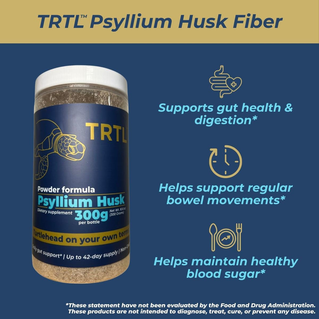 Psyllium Husk Powder - Natural Fiber Supplement for Gut Health & Regularity - 6g Fiber per Serving | 42 Servings | Vegan, Non-GMO