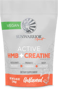 Sunwarrior HMB + Creatine Monohydrate Powder Micronized PreWorkout Leucine Recovery Supplement for Men & Women 240g Pouch | Unflavored 30 Servings