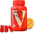 Vegan Vitamin B12 Gummies with Vitamin D - 90 Count I 1000 MCG Methyl B12 & 5000 IU D3 Gummy Chewable Supplements for Adults & Kids - Supports Immune Health & Daily Energy Boost - Non-GMO, Orange