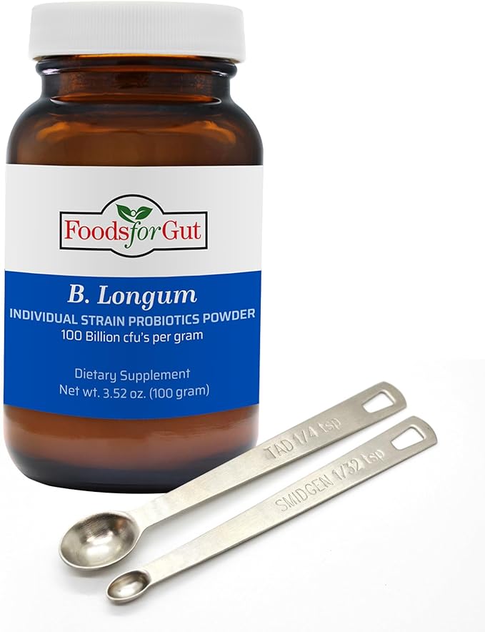 Bifidobacterium Longum Probiotic Powder 100 Billion cfu's | Made in USA | No Additives | Direct from Manufacturer | No Third-Party Storage | Immune Support | B. Longum | 100 Grams (3.52 Oz)