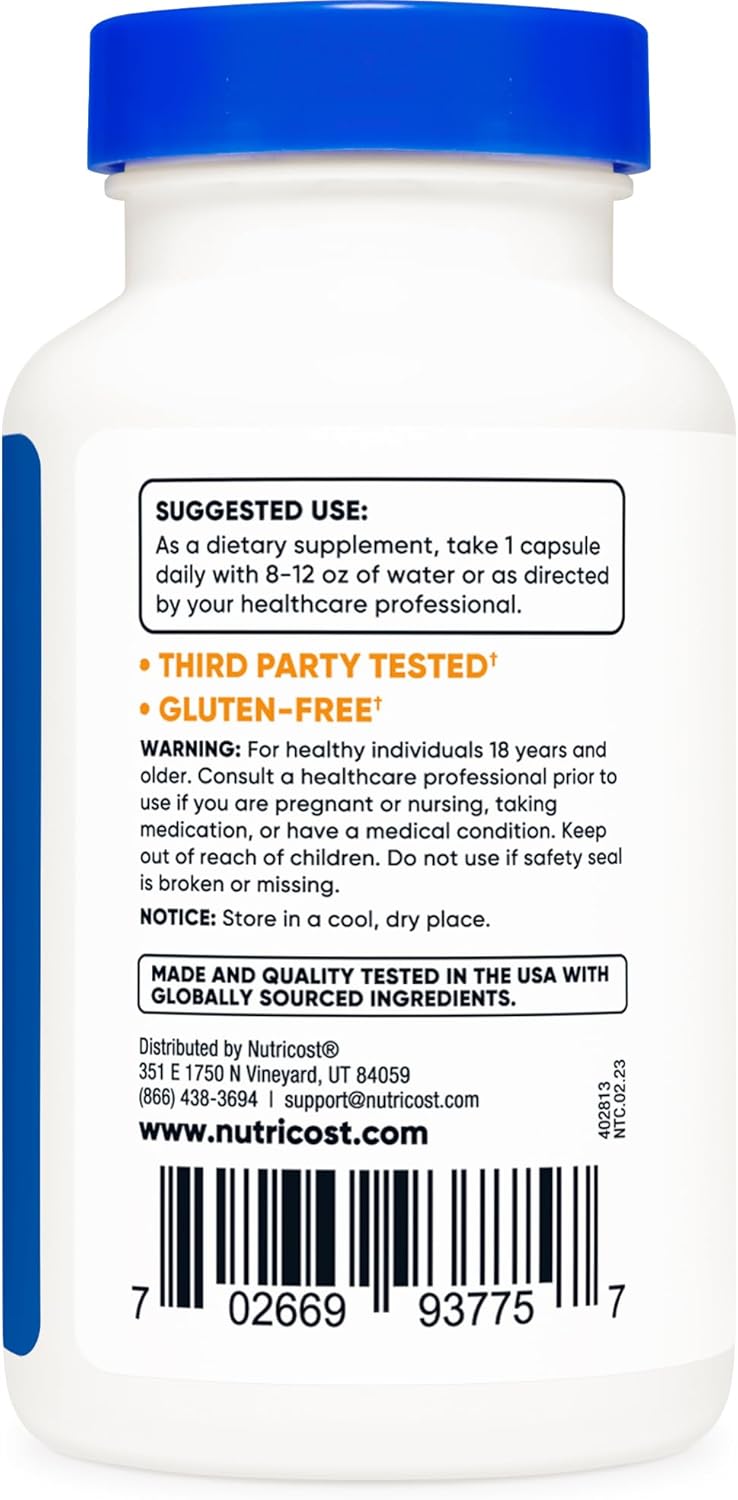 Nutricost N-Acetyl L-Tyrosine (NALT) 350mg, 120 Capsules (2 Bottles) - Gluten Free, Non-GMO
