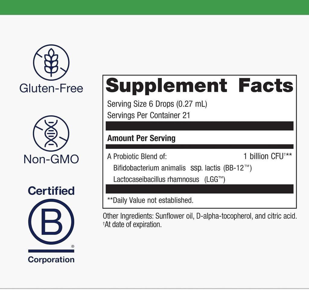 Metagenics UltraFlora Baby Probiotic - Baby Probiotic Drop - for Babies & Young Children - Kids Probiotics - with Bifidobacterium Animalis SSP. Lactis & Lactobacillus Rhamnosus GG - 0.19 fl oz