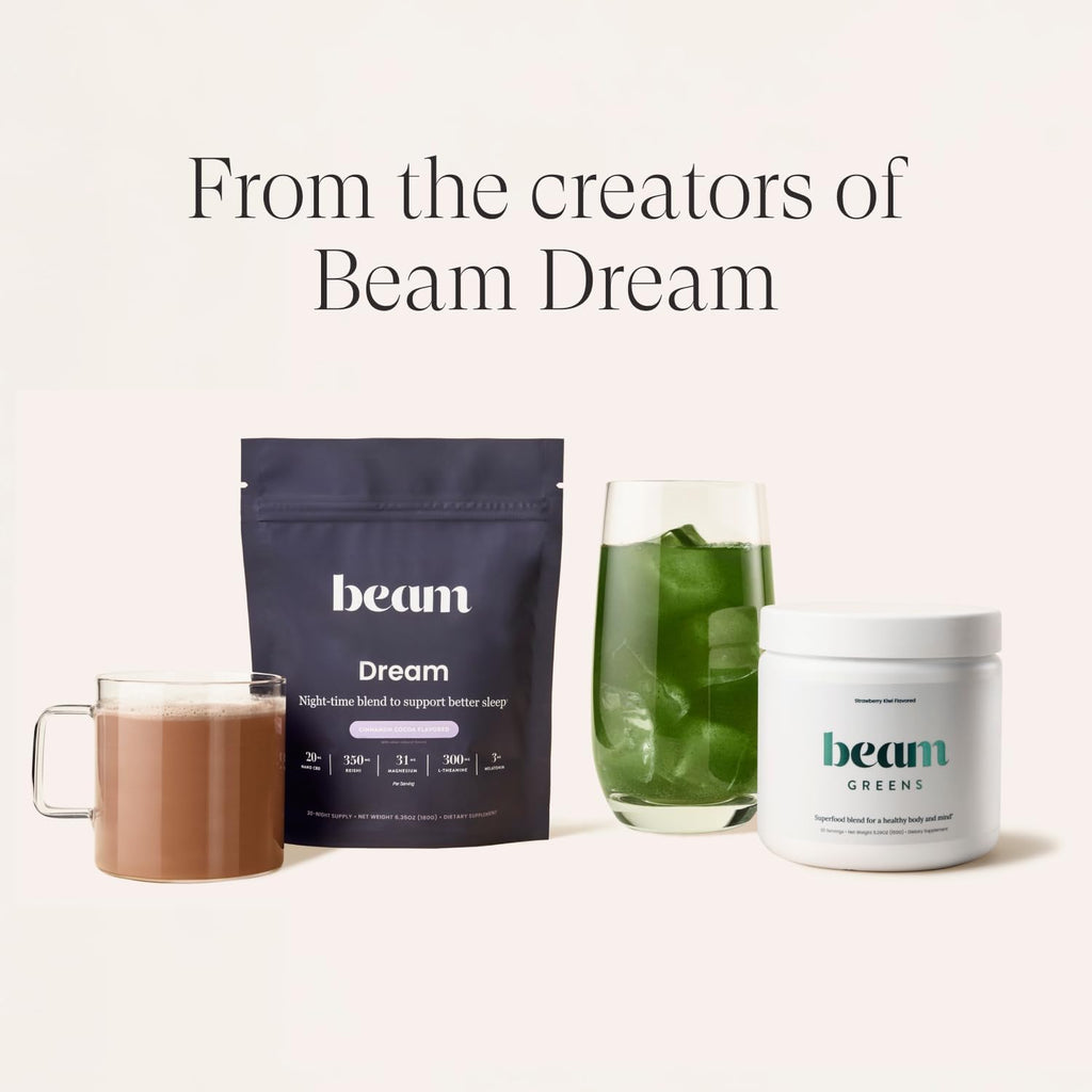 Beam Greens – Daily Superfood Powder for Women, Organic Green Juice with Veggies & Adaptogens, Gut Health & Immunity Support, Vegan, No Sugar, Third Party Tested, 30 Servings