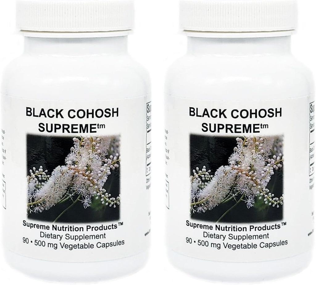Supreme Nutrition Black Cohosh Supreme, 90 Pure Black Cohosh Root Vegetarian Capsules (Pack of 2)