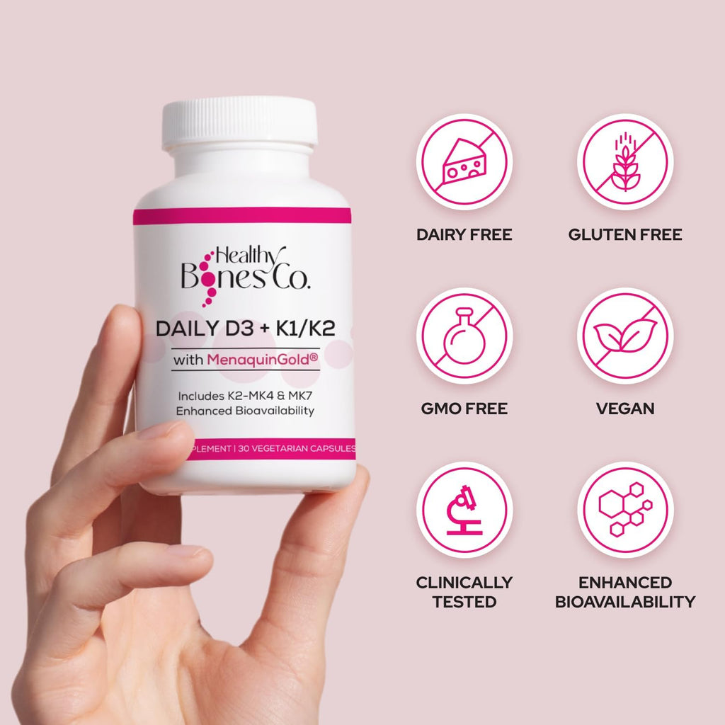 Premium D3 K2 - Full Spectrum Vitamin D3 K2, 2000 IU D3 + MK7 + MK4 + K1, Daily D3 K2 & K1 Supplements - Vitamin D Supports Calcium Absorption for Strong Bones & Immune Health - 30 Capsules