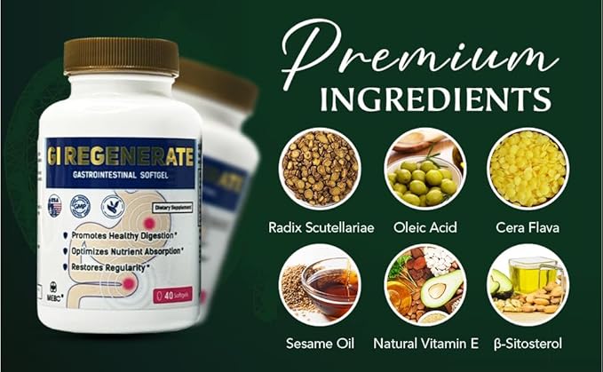 MEBO GI Regenerate 40 Softgels - Supports Gut Lining & Digestive Health, and Intestinal Balance with Research-Backed Ingredients for Inflammation & Gut Wall Integrity GIRegenerate (1)