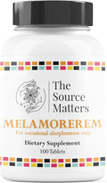 Melamorerem Dietary Supplement | 1mg Melatonin Tablets for Nighttime Routine, Travel Adjustment, Natural Rest, Body Rhythm Balance, and Helps Occasional Sleeplessness (100 Tablets)
