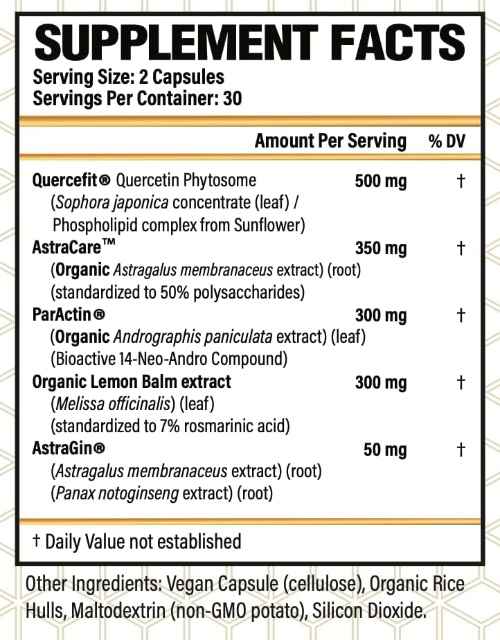 CHOQ Armor - Vegan Capsules - Professional-Grade Immune Defense - 20x Absorption Quercetin Phytosome - Andrographis - Astragalus - Supports Healthy Histamine Levels
