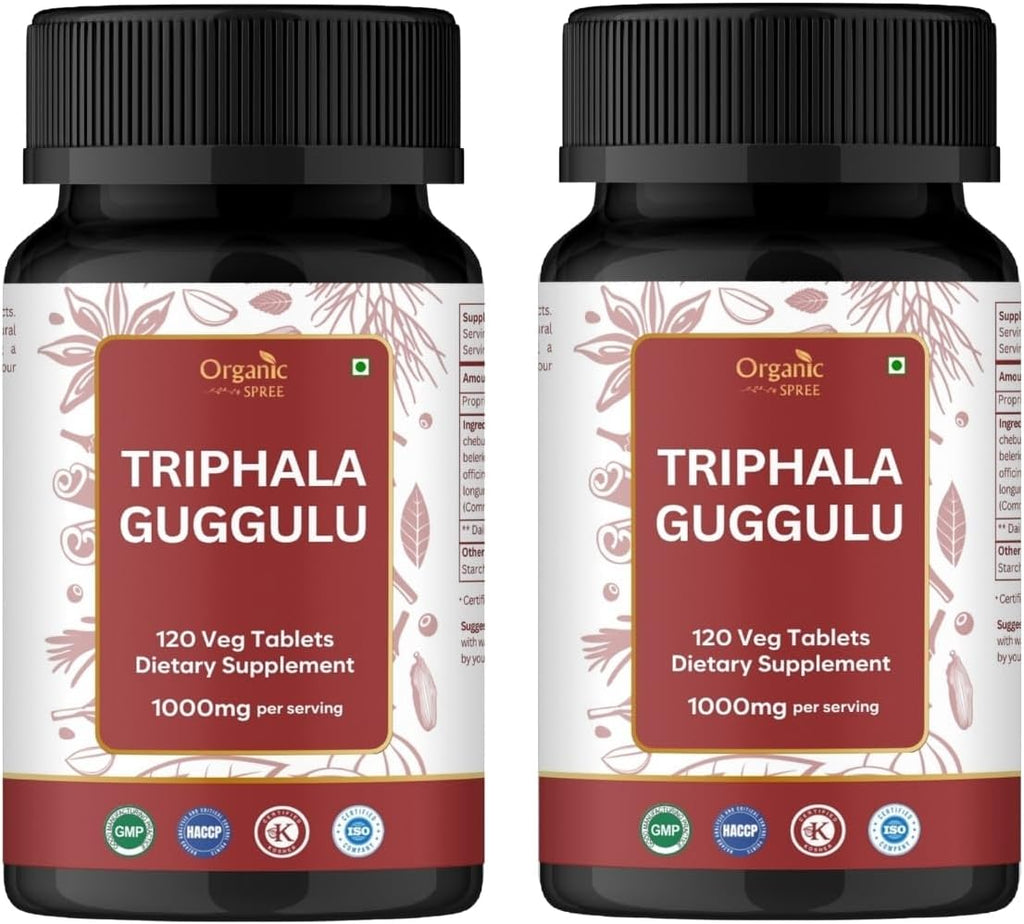 Triphala Guggulu 120 Tablets - Supports Gut Health and Digestive Support* - Ayurvedic Formulation - Certified and Vegetarian (2)