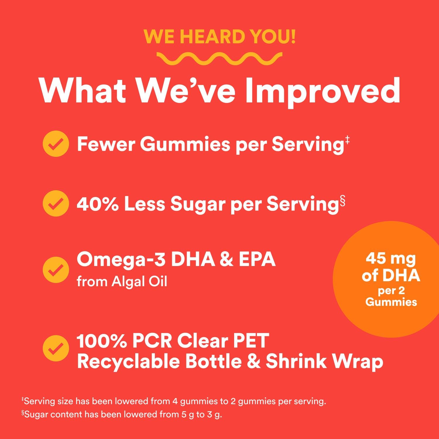 SmartyPants Kids Multivitamin Gummies - Improved Formula: Omega 3 (DHA/EPA), Vitamins D3, C, B12, B6, Vitamin A, K & Zinc, Gluten Free, Three Fruit Flavors, 80 Count (40 Day Supply)