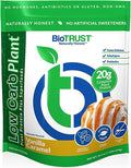 BioTrust Low Carb Plant, Delicious, Creamy, 20 Grams of Clean, Complete, Plant-Based Protein, 5 Grams Fiber, 15 Superfoods, Vegan, Dairy-Free -14 Servings (Vanilla Caramel)