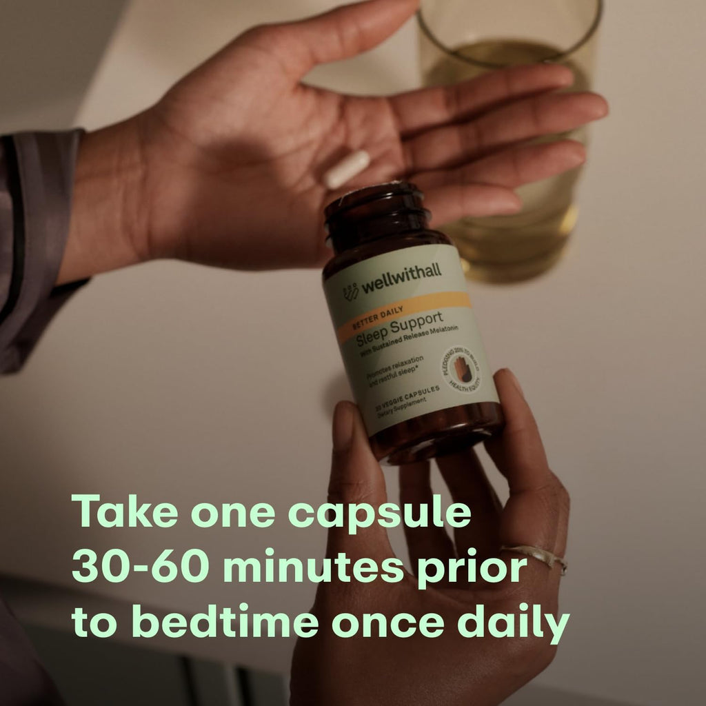 Sleep Support with Sustained-Release Melatonin | Includes L-Theanine and Ashwagandha | Promotes Relaxation and Sleep Quality | Supports Stress Management | Use Before Bedtime | 30 Capsules