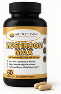 Me First Living Mushroom Complex Supplement 10 in 1 with Lions Mane, Cordyceps, Turkey Tail, Reishi, and More. High Strength Nootropic Brain Supplements for Memory & Focus - Lions Mane Supplement