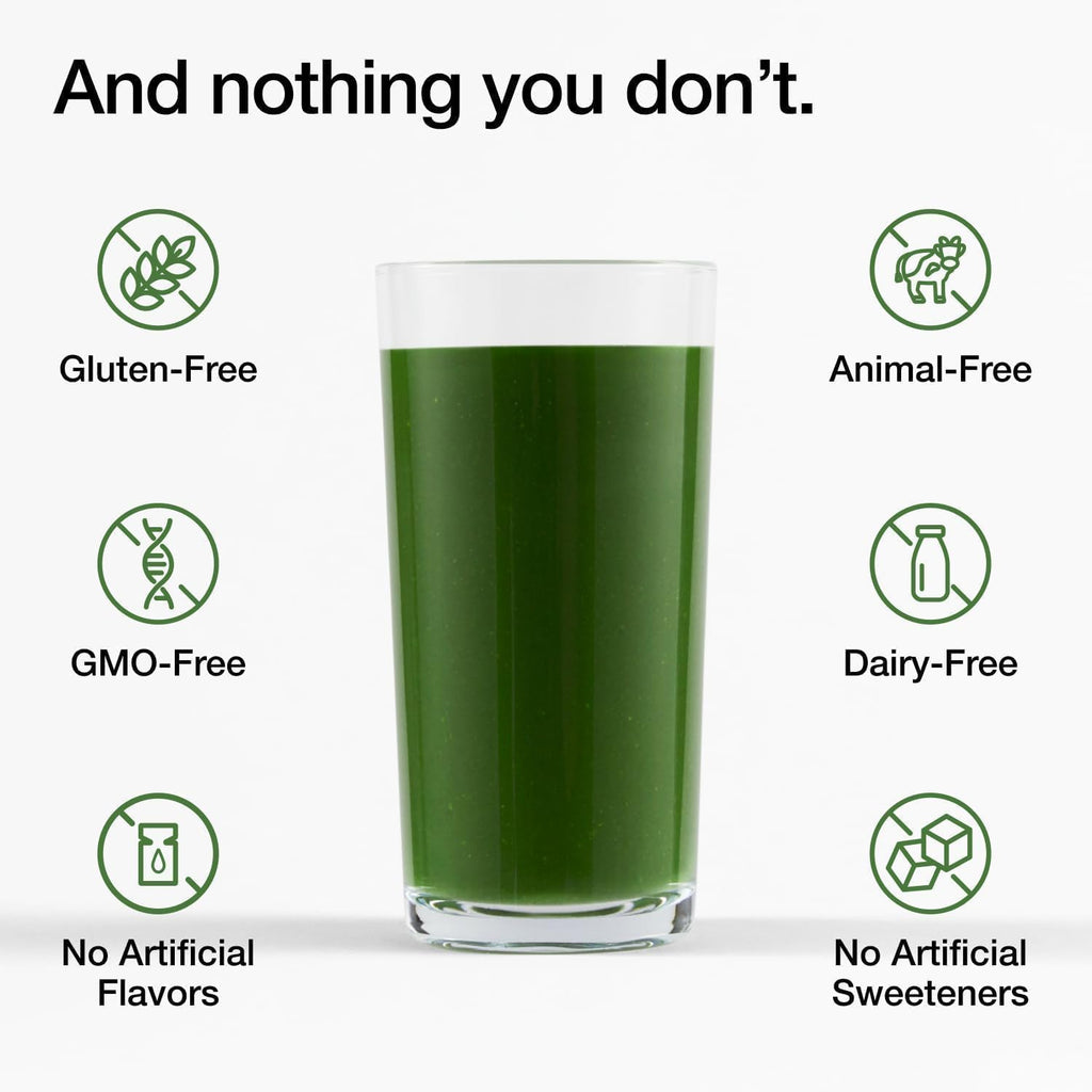 Huel Daily Greens Single Serve | Superfood Greens Powder | 91 Vitamins, Minerals, and Wholefood-Sourced Ingredients | Adaptogens, Antioxidants, Gut-Friendly Probiotics | 12 Pack