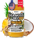 Biolore Pina Colada Sea Moss Gel 16 oz - No Added Sugar, Vegan, Made in USA - Wildcrafted Sea Moss Superfood with 92 Essential Vitamins - Ready to Use, No Prep Needed