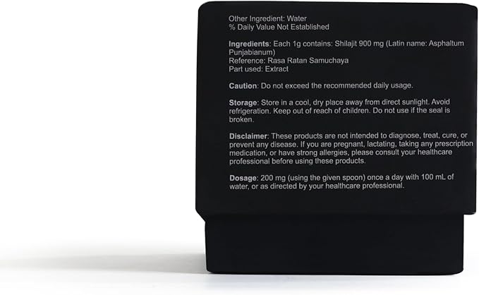 Himalayan Shilajit, All Natural Vegan Shilajit Resin with Fulvic Acid & 80 Trace Minerals, Supports Energy, Focus & Daily Wellness, Zero Artificial Colors or Preservatives (20g)