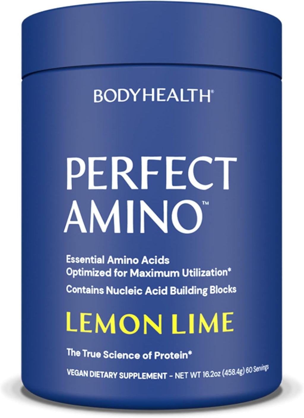 BodyHealth PerfectAmino Powder - BCAA and EAA Powder for Pre and Post Workout - Amino Acid Energy Drink for Men and Women to Support Lean Muscle and Recovery - Lemon Lime - 60 Servings