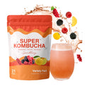 DALAMHARI Sparkling Kombucha Powder Packets - Probiotic Soda Fizzy Drink Mix | Gut Health Fermented Tea | Korean Superfruit Wellness Drinks | Oriental Urban Remedy Health Ade Bubbly | Variety Pack 21T