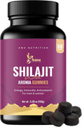 Shilajit Gummies for Men & Women with Aronia Berries (60 Count (Pack of 1), Aronia Berries)