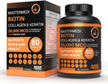 mastermedi Biotin 20,000mcg with Collagen, Keratin & Hyaluronic Acid – Hair, Skin & Nail Support – 60 Capsules, 2-Month Supply – Zinc, Vitamins A–E, Bamboo & Amla Extract – Non-GMO, Gluten-Free