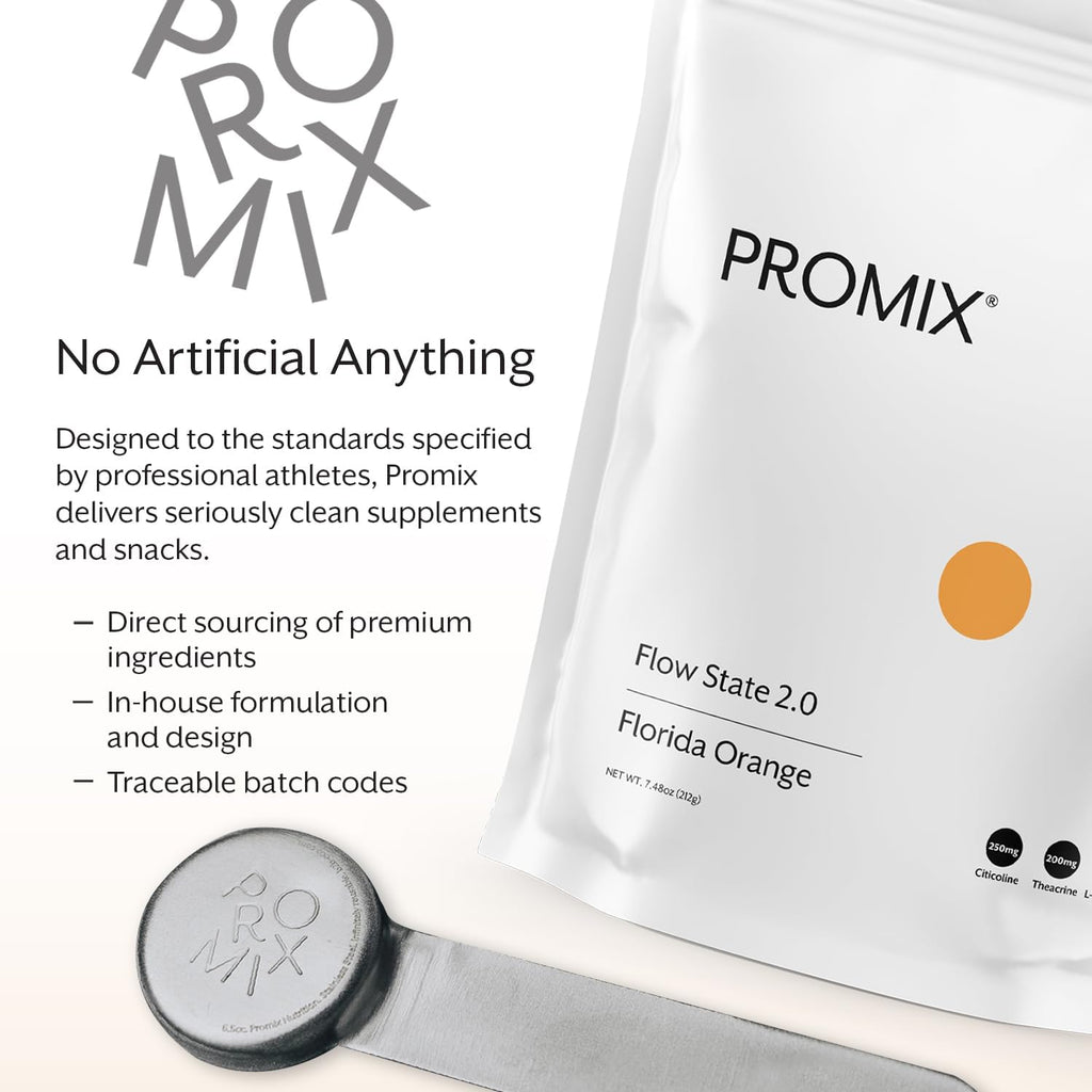 ProMix Nutrition Flow State - L Tyrosine, Theacrine, Vitamins, & Caffeine Free - Nootropic Supplement - Orange - 30 Servings