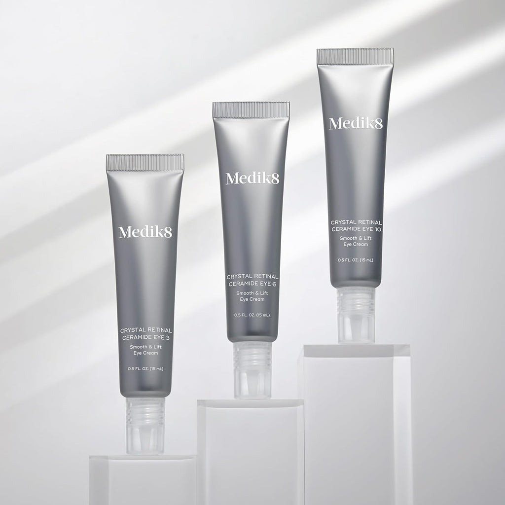 Medik8 Crystal Retinal Ceramide Eye 10 - Gentle Vitamin A Eye Cream - Reduces Appearance of Wrinkles - Perfect for Sensitive Skin - 0.5 ml