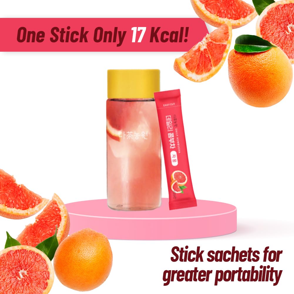 KAYFOOD Garden Daily KIWI Kombucha Powdered Mix, Probiotics & Prebiotics, 20 Sticks Bottle (3.52oz), Zero Sugar, Diet, Gut Healthy Sparkling Beverage, Fermented Korean Drinks for Iced, Hot, Workout Tea (KIWI, Reusable Bottle Set) (GRAPEFRUIT)