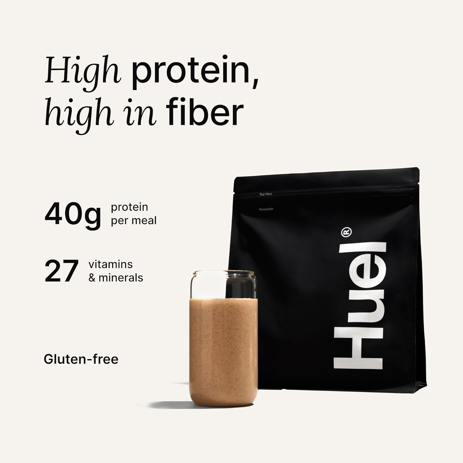 Huel Black Edition | Vanilla 40g Vegan Protein Powder | Nutritionally Complete Meal | 27 Vitamins and Minerals, Gluten Free | 17 Servings | Scoop not included to reduce plastic