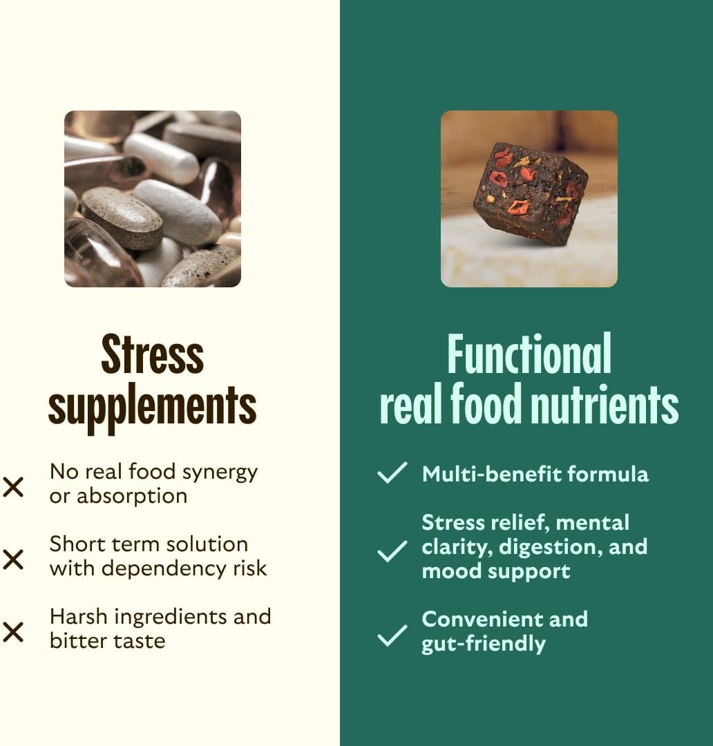 GEM Chill-Out Calm Bite | Supports Calm Mind & Clarity | Magnesium L-Threonate, Golden Chlorella, Lemon Balm | Holistic Non-Habit Forming | Gluten Free, Soy Free, Banana Cinnamon (7 Count)