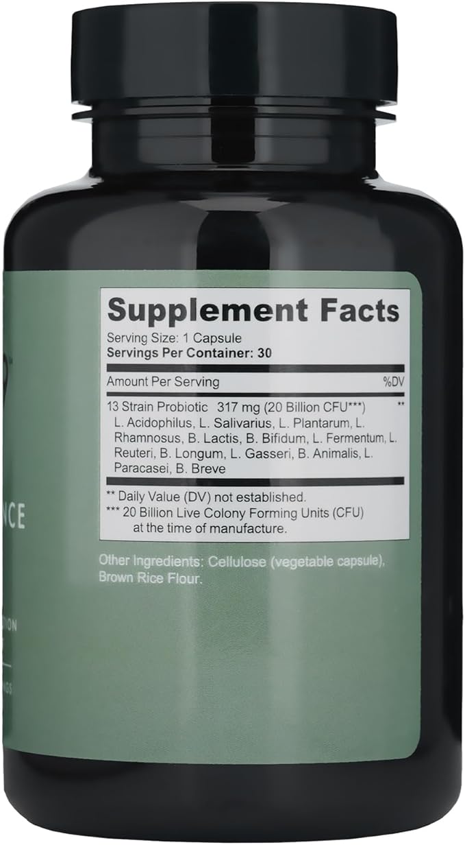 Cloud9 Biome Balance – 13-Strain Probiotic for Gut, Mood & Immune Support – 20 Billion CFU – Vegan, Dairy-Free, Shelf-Stable – Made in USA- 30 Capsules