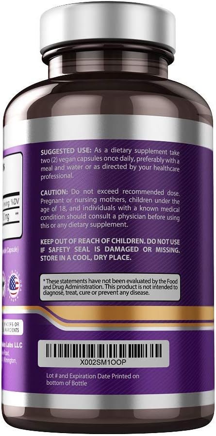 Smart Nutra Labs Quercetin 1000mg- 180 Vegan Capsules, 100% Pure Quercetin Supplement- Non-GMO, Gluten Free, Third Party Tested