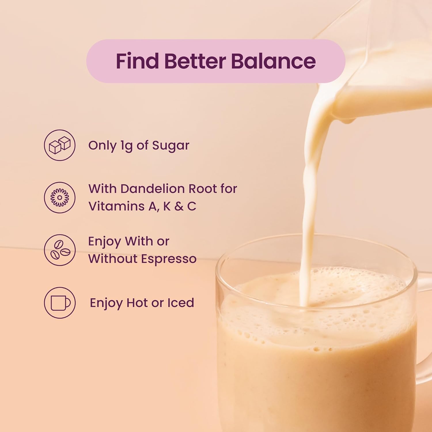 Blume Superfoods Latte - Salted Caramel Powder, Dandelion Root powder, Maca Powder, Pink Himalayan Salt, Low-Sugar, Inflammation support, Organic, Vegan And Keto Friendly - 25 Servings