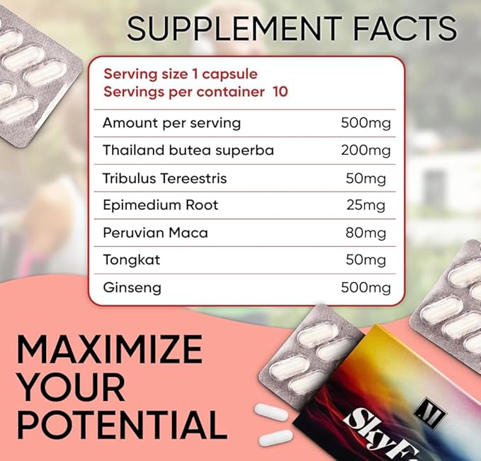 SkyFeel Sports Nutrition Supplement | Daily Energy & Wellness Support for Active Lifestyles | Travel-Friendly Formula | Made in USA | 10 Pack