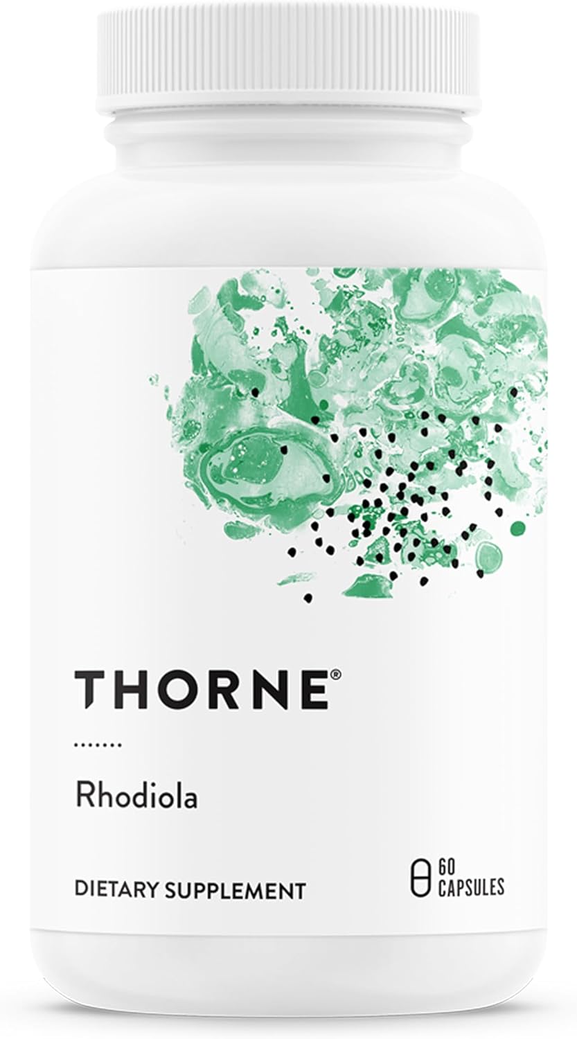 THORNE - Rhodiola - Botanical Supplement for Stress Relief - Enhances Sleep and Mental Focus* - 60 Capsules